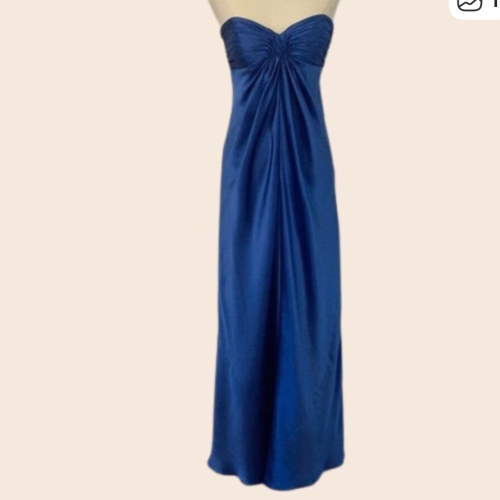 Laundry by Shelli Segal⚡️Silk Strapless Sapphire Blue Evening gown